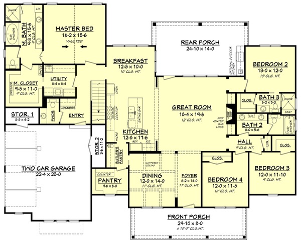 Wildwood Modern Farmhouse Ranch Floor Plan